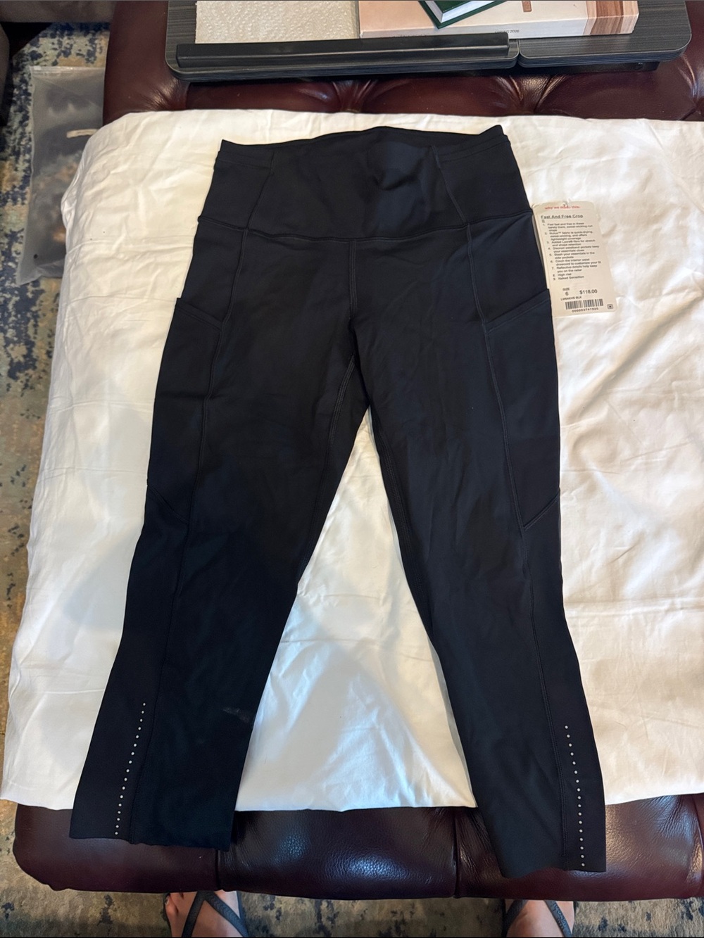 lululemon athletica Black Kids Capri Leggings with Side Pockets